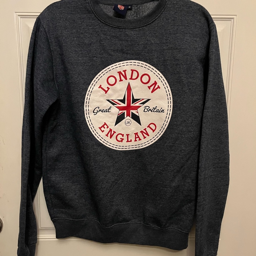 London England Charcoal Crew Neck Sweater